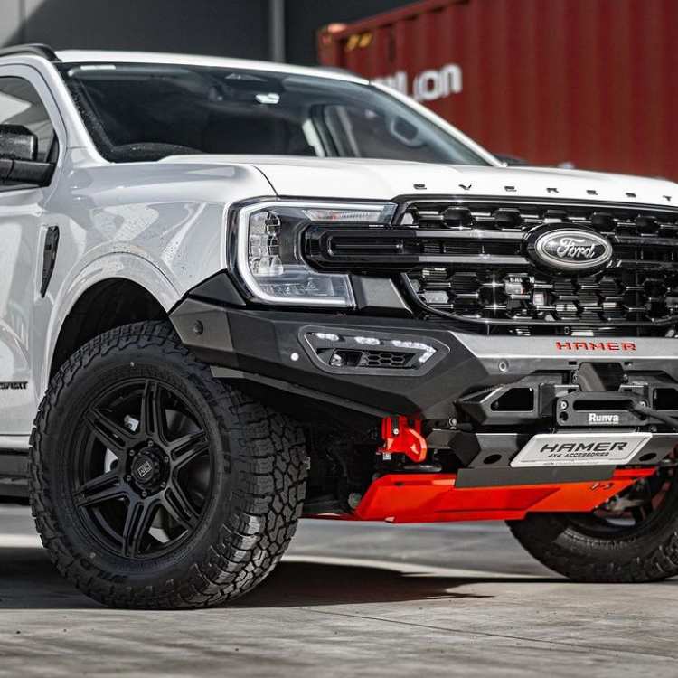 Hamer 4x4 Atlas Series Bullbar w/ 3.5T Recovery Points - No Flares (2022+ Ford Ranger / Everest) (view 3)