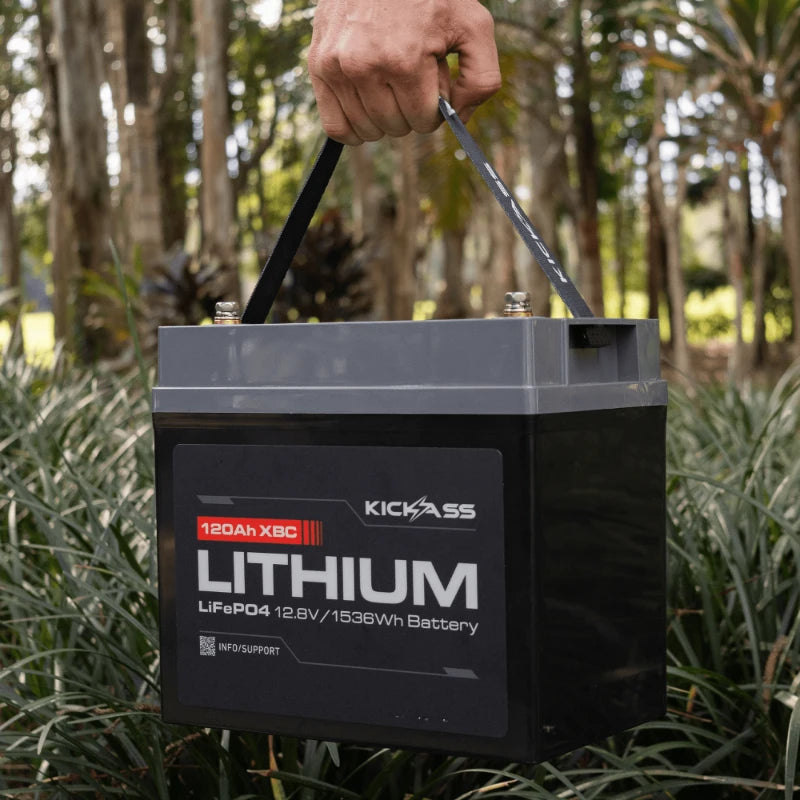 KickAss 12V 120Ah Lithium Compact Deep Cycle Battery LiFePO4