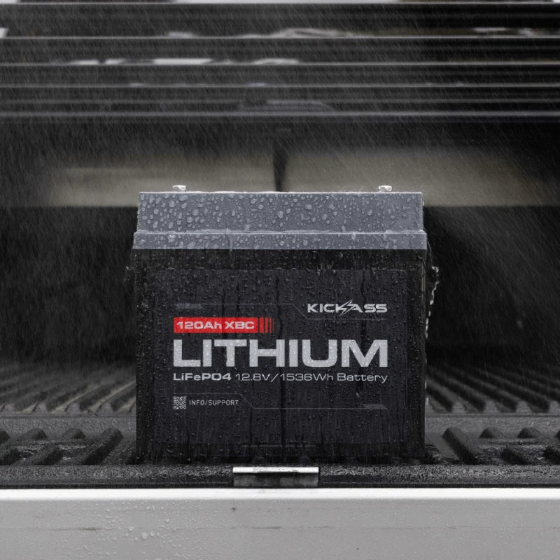 KickAss 12V 120Ah Lithium Compact Deep Cycle Battery LiFePO4