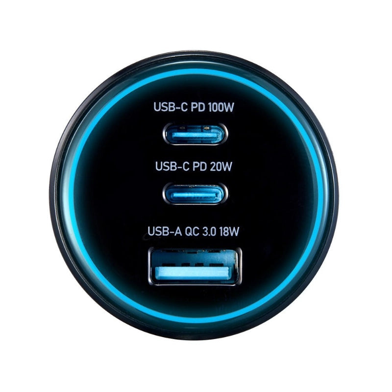 KickAss Fast Charging 100W USB-C/A Car Charger