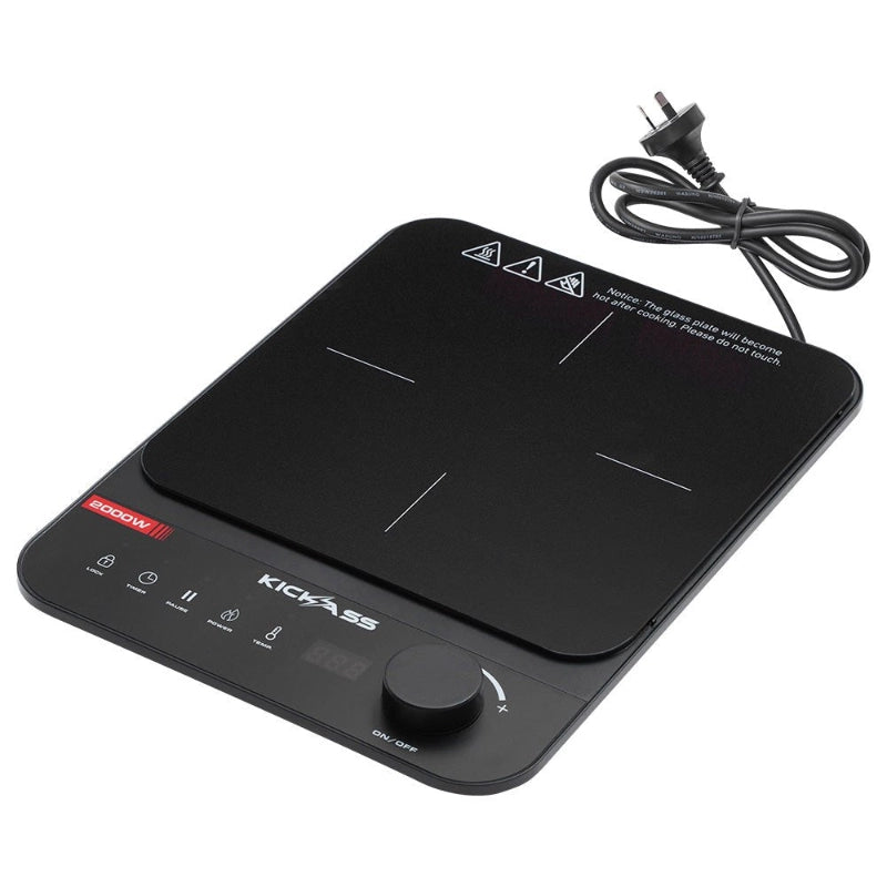 KickAss Portable 2000W Single Zone Induction Cooktop with 10 Power Levels