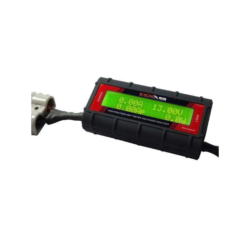 KickAss Digital DC Watt Meter for Portable 12V Solar Panels with Anderson Connection