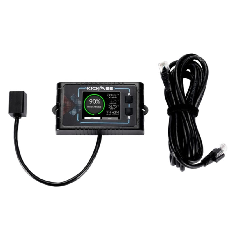 KickAss Smart Lithium Battery Remote Display Unit + 5m Extension Cable Bundle