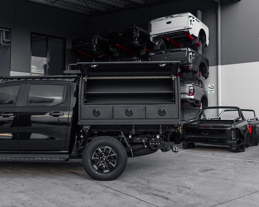 tradie series tool box with open door