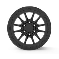 TUS Offroad Matte Black Wheels (17x9 +12) [Single Wheel]