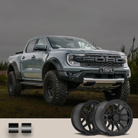 TUS Offroad Raptor +50MM Fender Flares & RAVEN Gloss Black Wheels (17x9 +12) Package