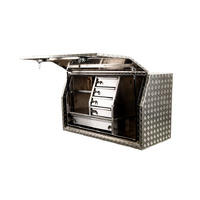 TUS Offroad Tradie Series 1400mm Side Opening Tool Box w/ Internal Drawers - Checkerplate