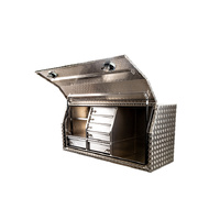 TUS Offroad Tradie Series 1800mm Side Opening Tool Box w/ Internal Drawers - Checkerplate