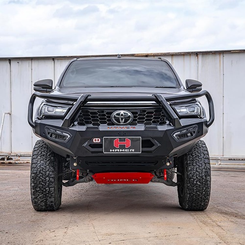 Hamer 4x4 Atlas Series Plus Bullbar w/ 3.5T Recovery Points - No Flares (2024+ Toyota Hilux Revo Dual Cab)