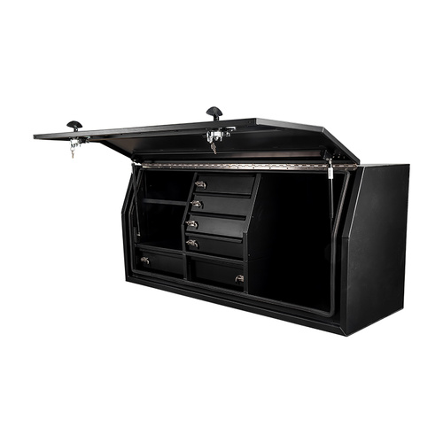 TUS Offroad Tradie Series 1800mm Side Opening Tool Box w/ Internal Drawers - Black