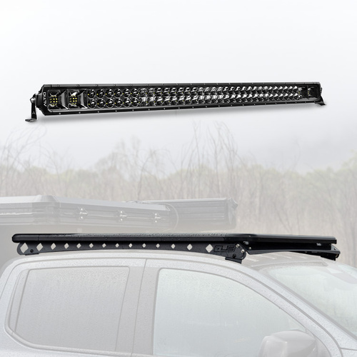 TUS Offroad Warrior Roof Rack w/ ALTIQ 42" Double Row LED Light Bar Kit (2023+ Mitsubishi MV Triton)