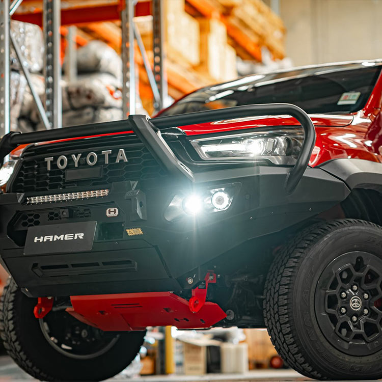 Hamer 4x4 King Series Plus Bullbar w/ 3.5T Recovery Points (2023+ Toyota Hilux Wide Body GR Sport) (view 3)