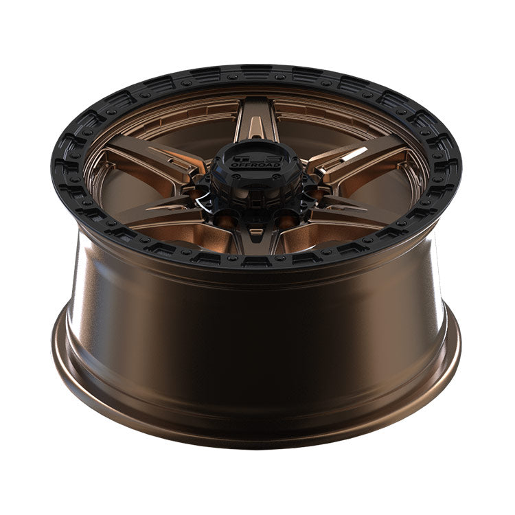 TUS Offroad TITAN Matte Bronze w/Black Lip Wheels (17x8.5 +35) (view 3)