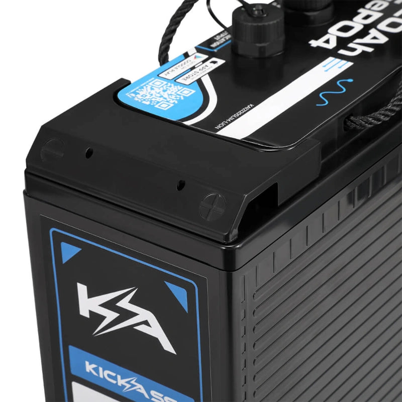 KickAss Smart 12V 120Ah Lithium Slimline Deep Cycle Battery LifePO4