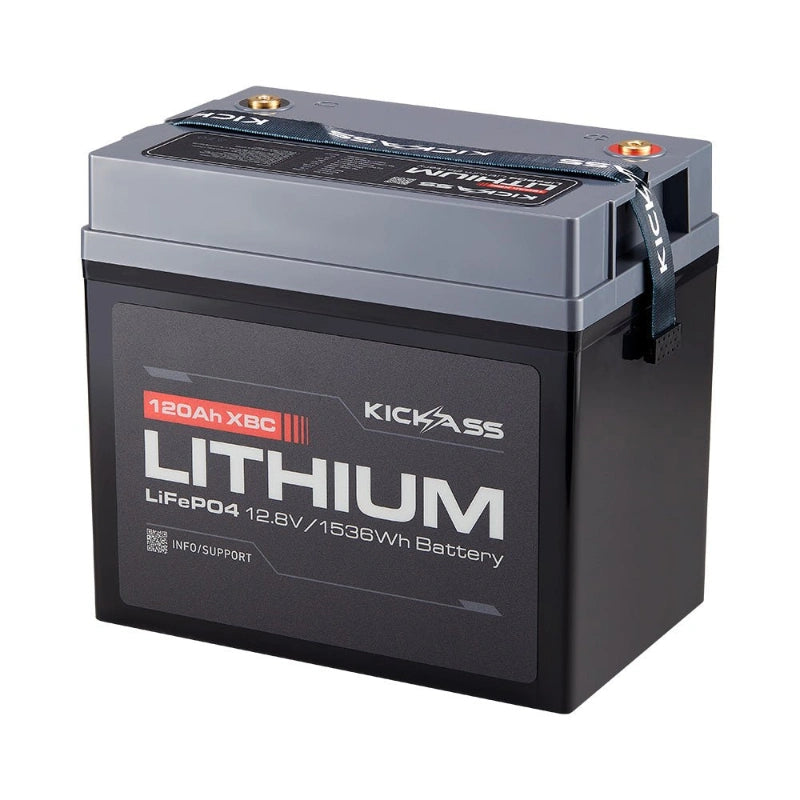 KickAss 12V 120Ah Lithium Compact Deep Cycle Battery LiFePO4