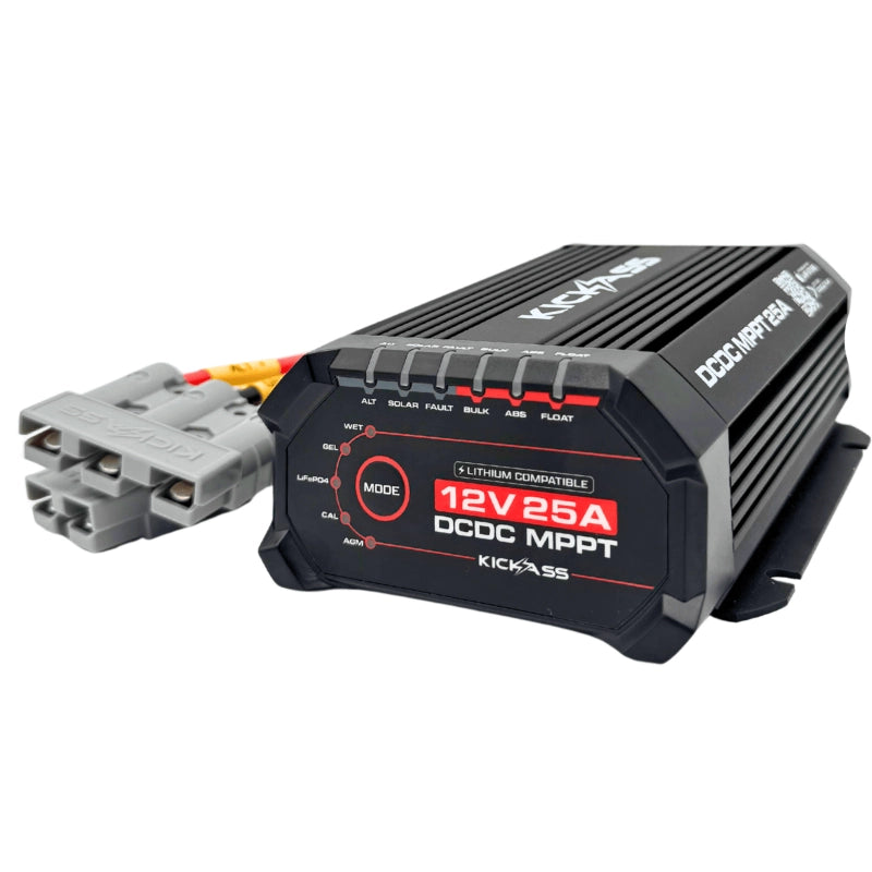 KickAss Smart 12V/24V 25A DCDC Charger With Solar MPPT + Integrated Bluetooth + Pre-Wired Anderson