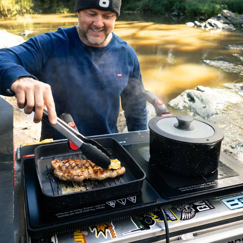 KickAss Portable 2300W Dual Zone Induction Cooktop with 11 Power Levels