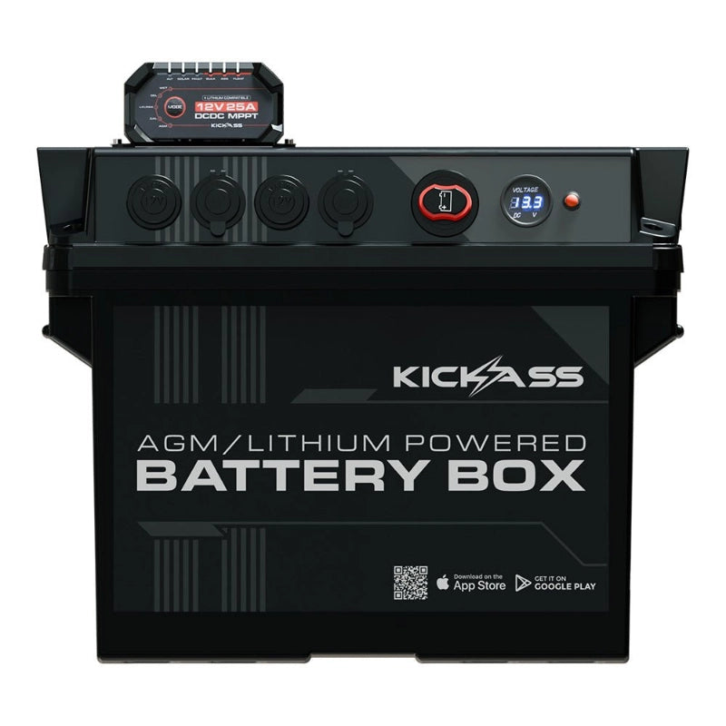 KickAss Battery Box with 25A DCDC Charger + Integrated Bluetooth