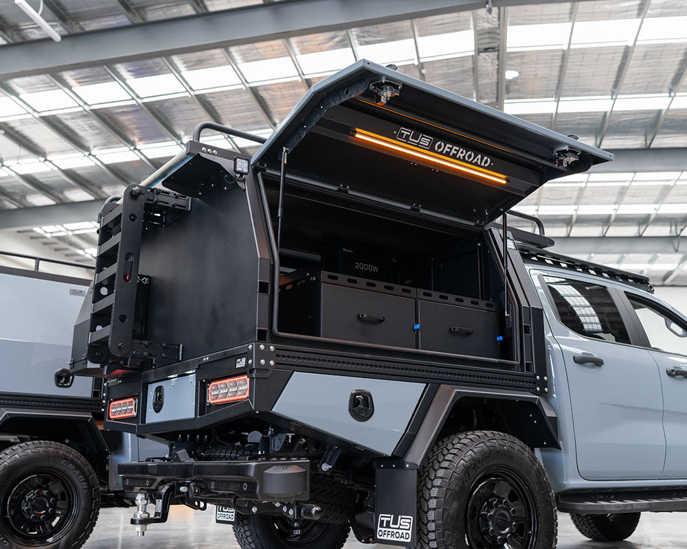 dr2 tray and canopy with draw system